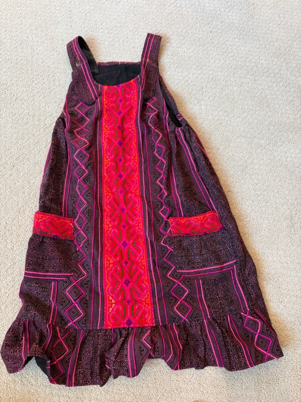 Pink and Black Patterned Sundress